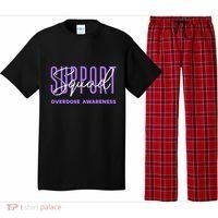 Overdose Awareness Month Support Squad Purple Ribbon Gift Pajama Set thumb 0