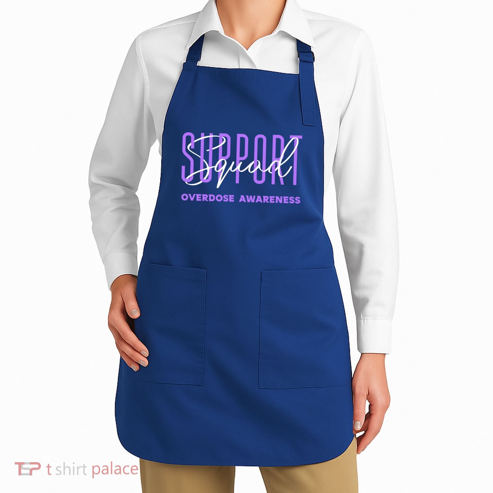 Overdose Awareness Month Support Squad Purple Ribbon Gift Apron