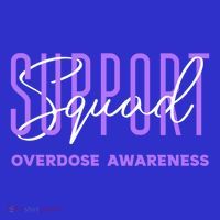 Overdose Awareness Month Support Squad Purple Ribbon Gift Coaster thumb 2