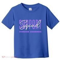 Overdose Awareness Month Support Squad Purple Ribbon Gift Toddler T-Shirt thumb 0