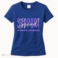 Overdose Awareness Month Support Squad Purple Ribbon Gift Women's T-Shirt thumb 0