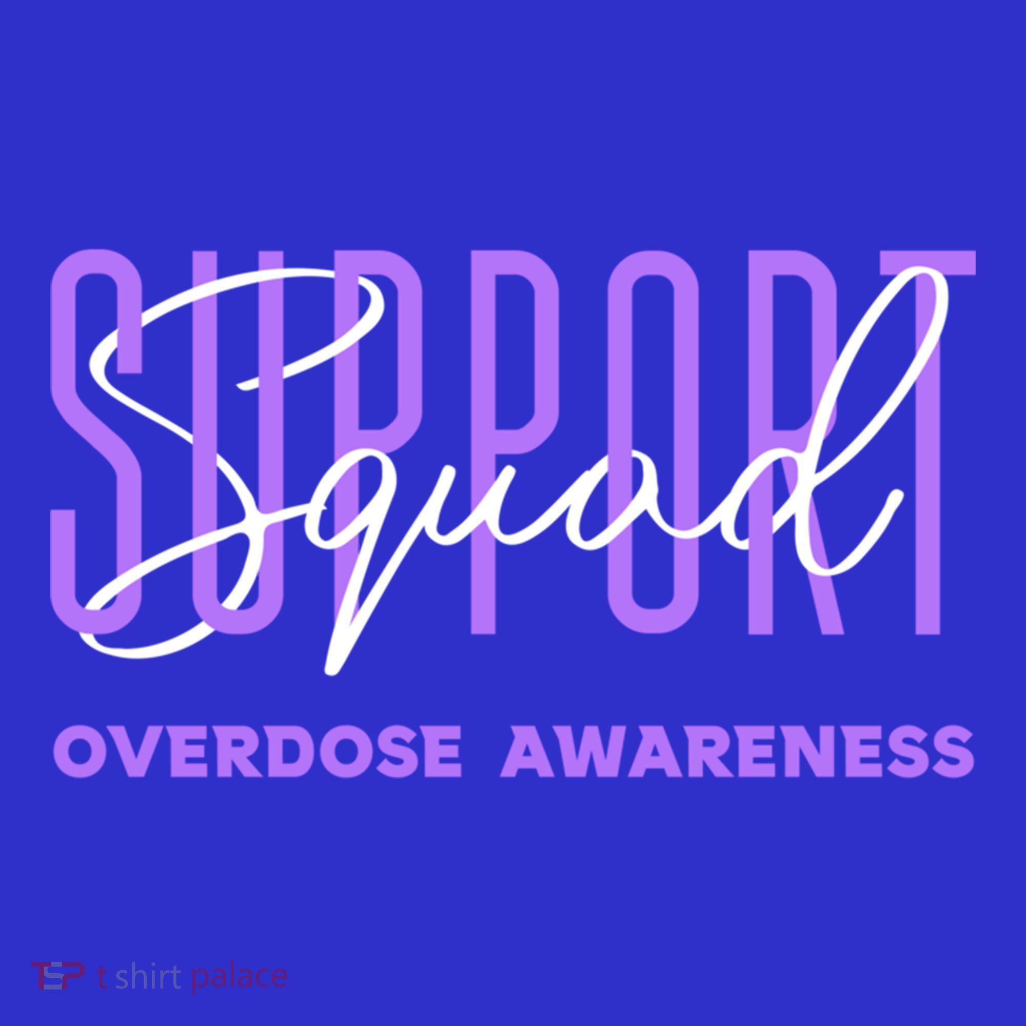Overdose Awareness Month Support Squad Purple Ribbon Gift Women's T-Shirt