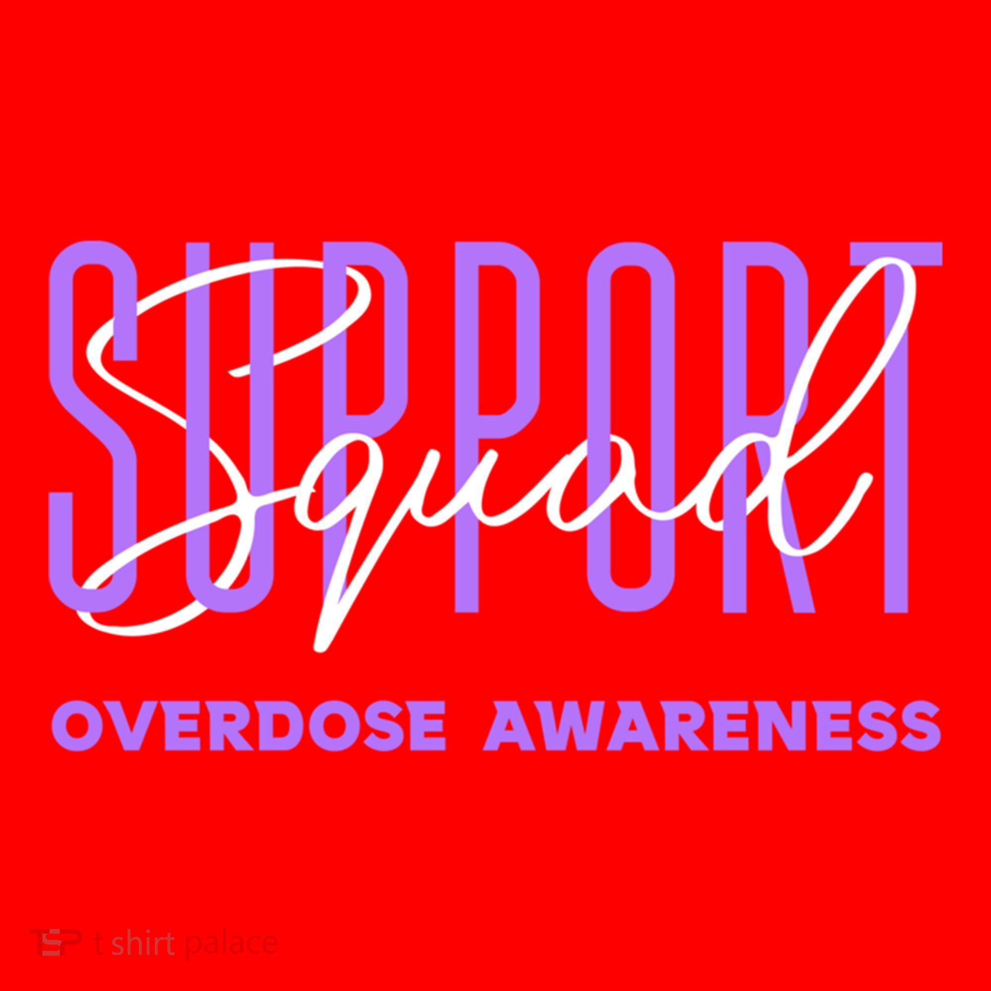 Overdose Awareness Month Support Squad Purple Ribbon Gift Santa Hat