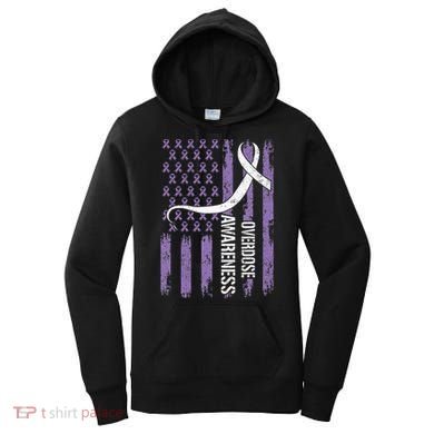Overdose Awareness Month Flag Purple Women's Hoodie
