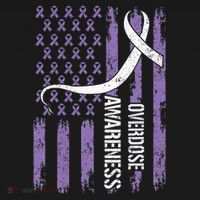 Overdose Awareness Month Flag Purple Ornament thumb 1
