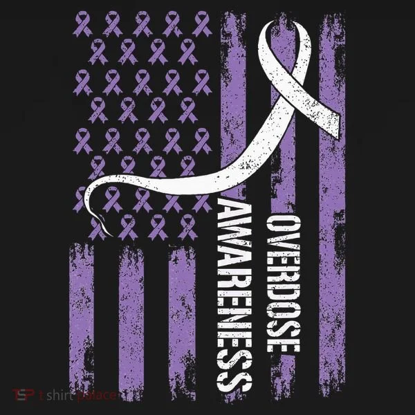 Overdose Awareness Month Flag Purple Ornament