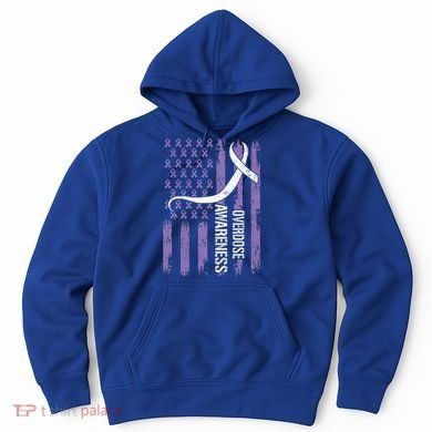 Overdose Awareness Month Flag Purple Hoodie