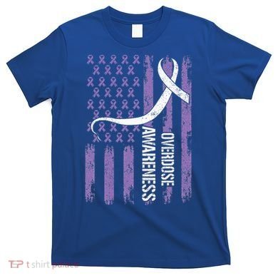 Overdose Awareness Month Flag Purple T-Shirt