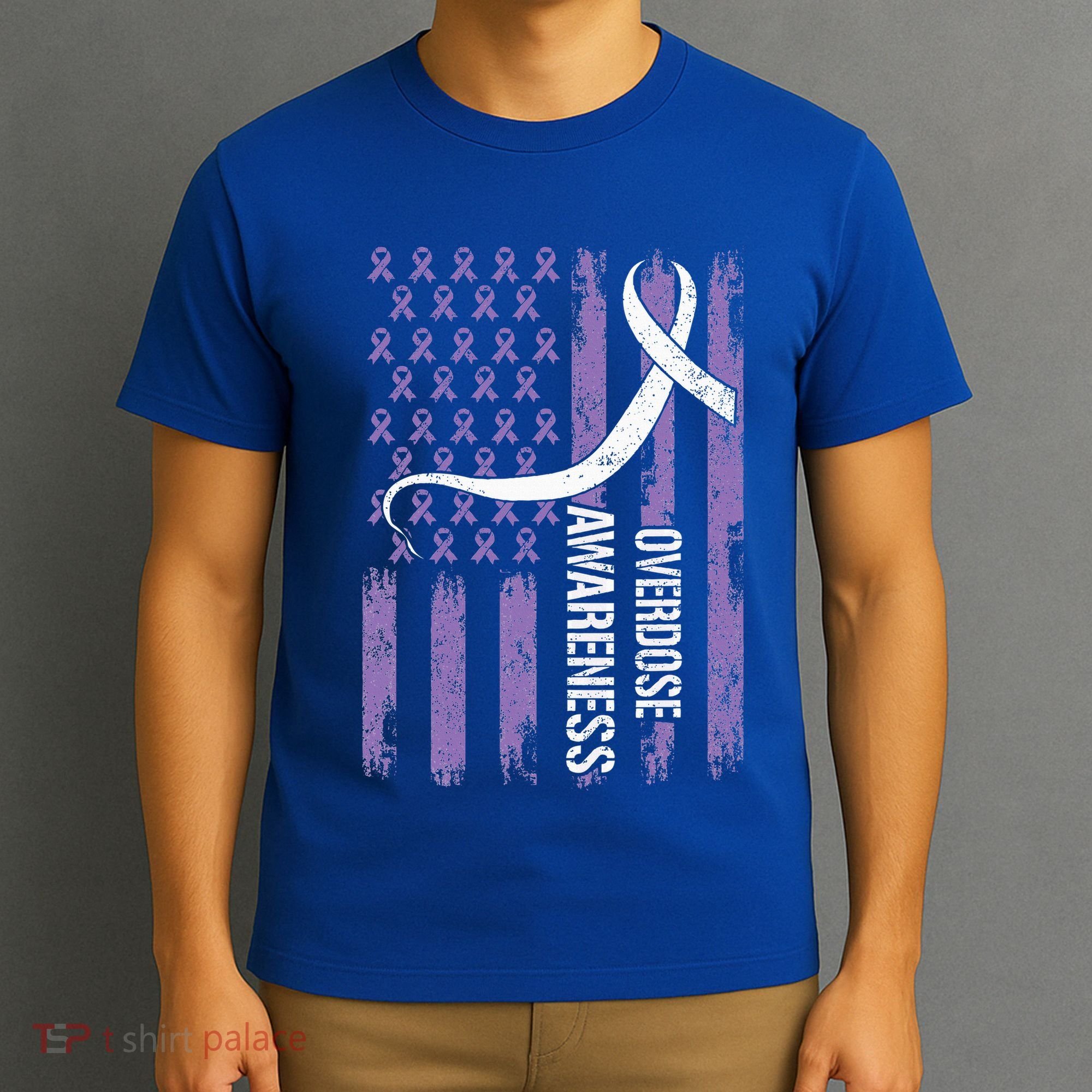 Overdose Awareness Month Flag Purple T-Shirt
