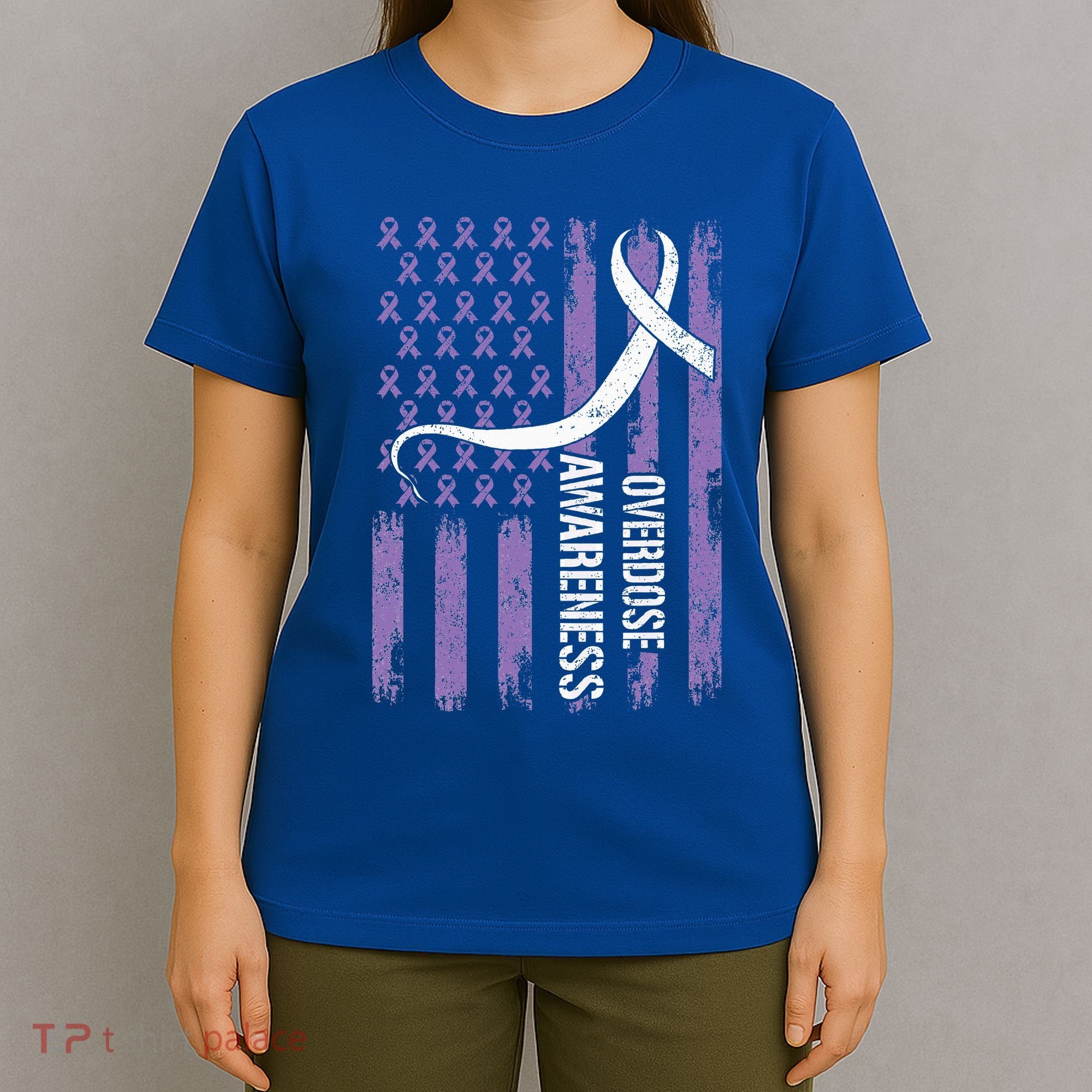 Overdose Awareness Month Flag Purple T-Shirt