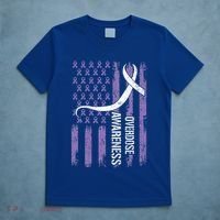 Overdose Awareness Month Flag Purple T-Shirt thumb 5