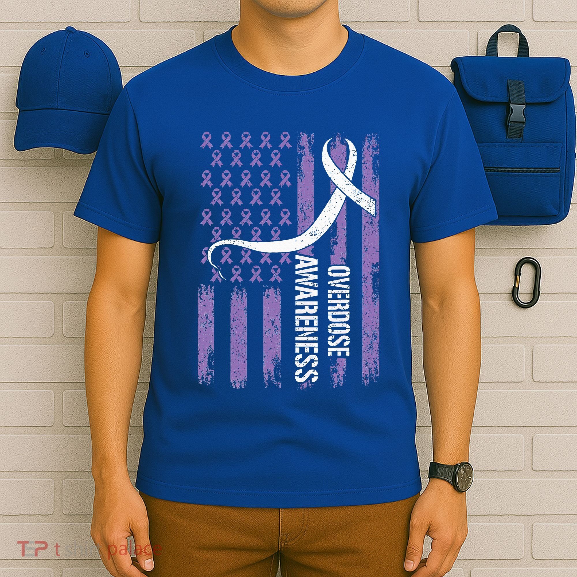 Overdose Awareness Month Flag Purple T-Shirt