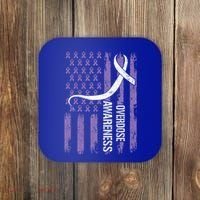 Overdose Awareness Month Flag Purple Coaster thumb 0