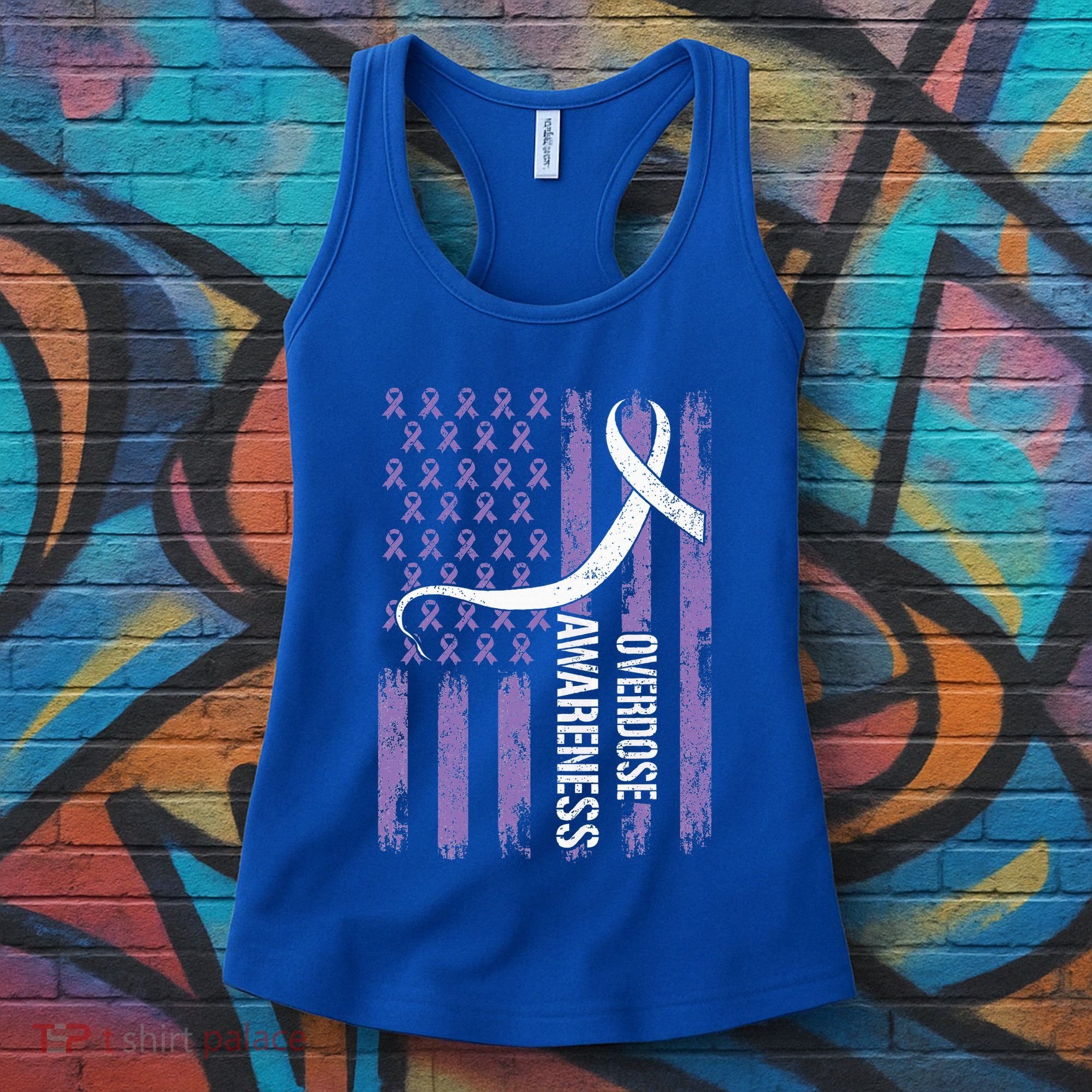 Overdose Awareness Month Flag Purple Women's Tank Top