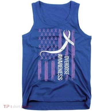 Overdose Awareness Month Flag Purple Tank Top
