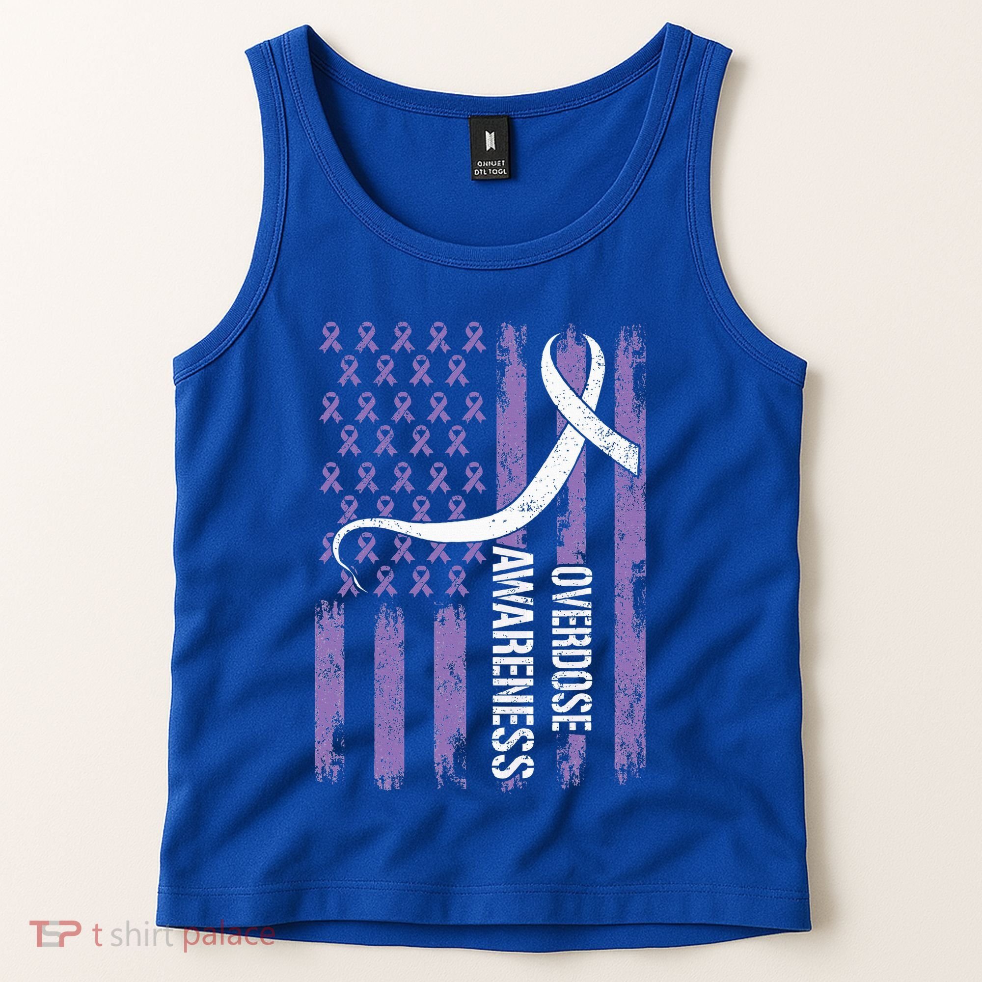 Overdose Awareness Month Flag Purple Tank Top