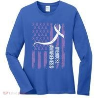 Overdose Awareness Month Flag Purple Women's Long Sleeve Shirt thumb 0