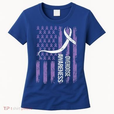 Overdose Awareness Month Flag Purple Women's T-Shirt