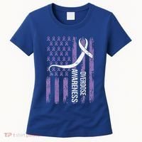 Overdose Awareness Month Flag Purple Women's T-Shirt thumb 0