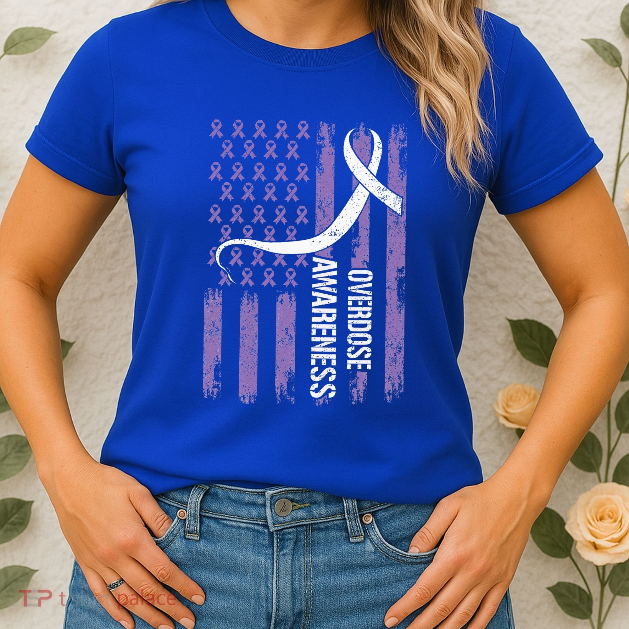 Overdose Awareness Month Flag Purple Women's T-Shirt