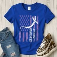 Overdose Awareness Month Flag Purple Women's T-Shirt thumb 3
