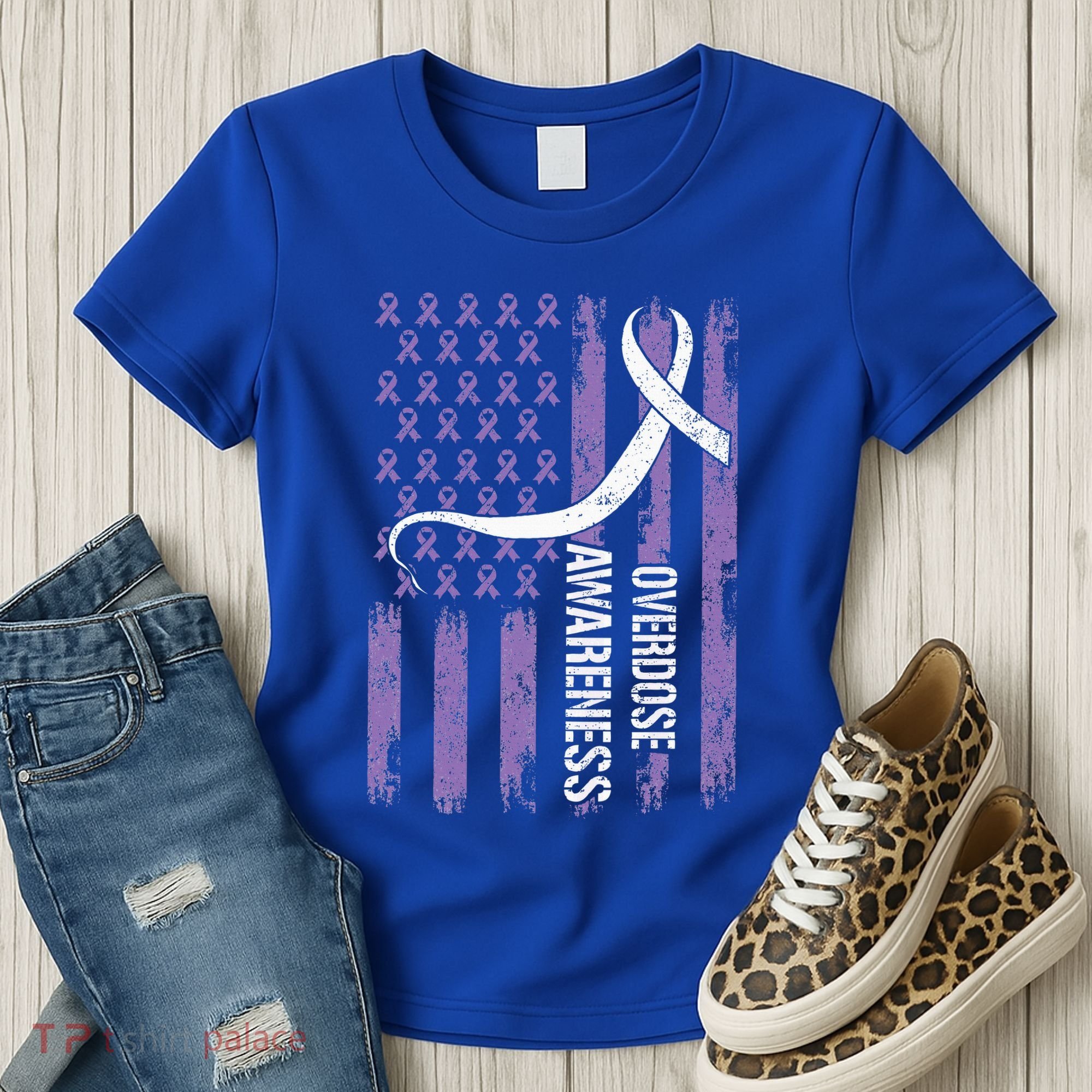 Overdose Awareness Month Flag Purple Women's T-Shirt