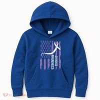Overdose Awareness Month Flag Purple Kids Hoodie thumb 0