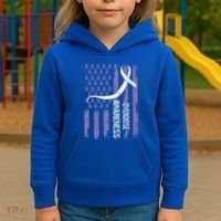 Overdose Awareness Month Flag Purple Kids Hoodie thumb 3