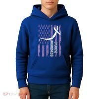 Overdose Awareness Month Flag Purple Kids Hoodie thumb 4