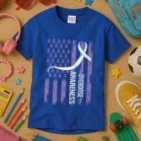 Overdose Awareness Month Flag Purple Kids T-Shirt thumb 3