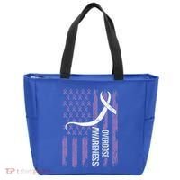 Overdose Awareness Month Flag Purple Tote Bag thumb 0