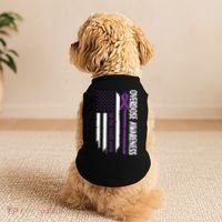 Overdose Awareness Noone Fights Alone Purple Ribbon Flag Doggie Tank thumb 2