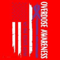 Overdose Awareness Noone Fights Alone Purple Ribbon Flag Santa Hat thumb 1