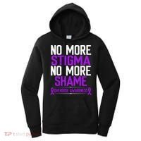 Overdose Awareness No More Stigma Shame Purple Ribbon Meaningful Gift Women's Hoodie thumb 0