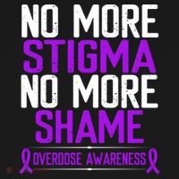 Overdose Awareness No More Stigma Shame Purple Ribbon Meaningful Gift Women's Hoodie thumb 2