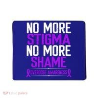 Overdose Awareness No More Stigma Shame Purple Ribbon Meaningful Gift Mousepad thumb 0