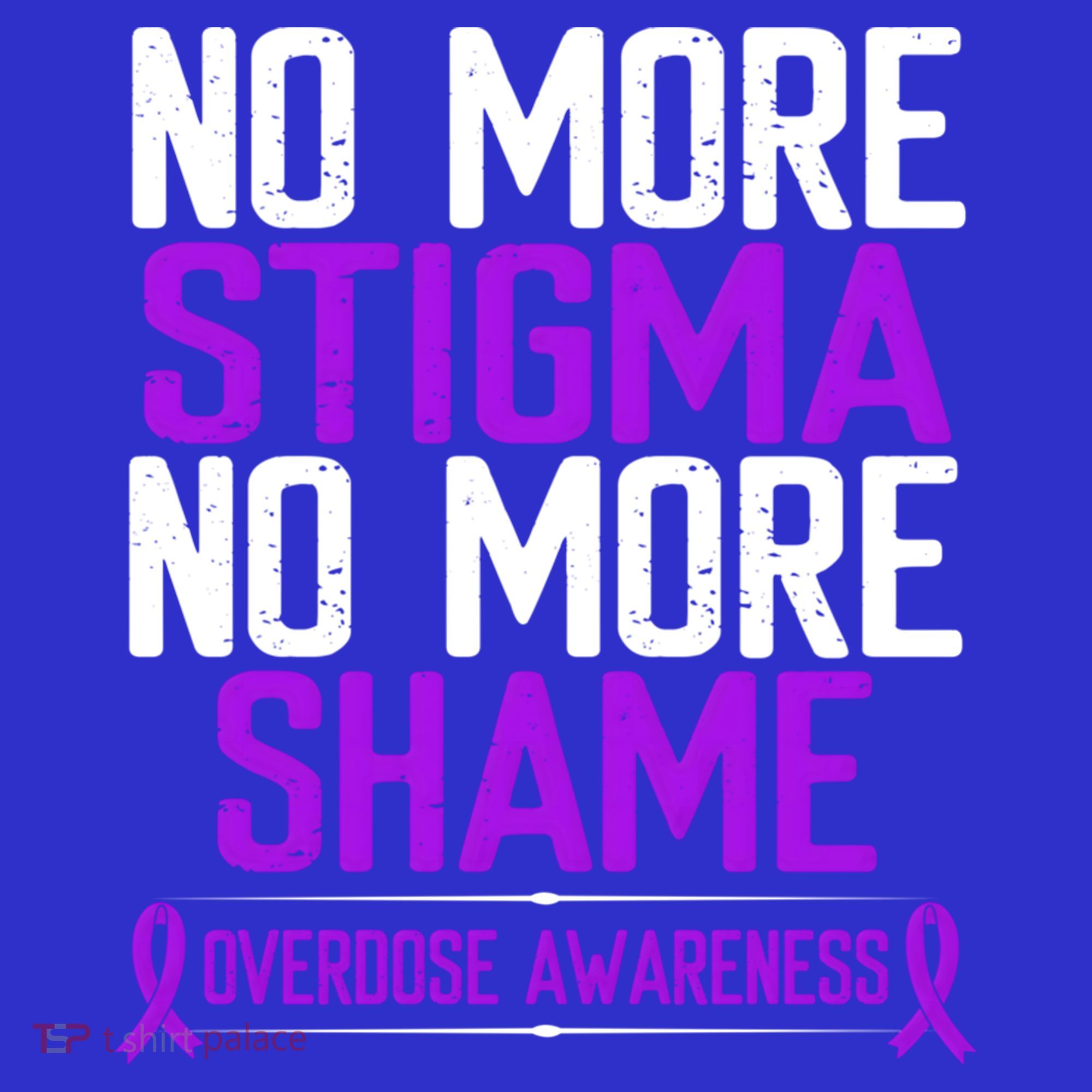 Overdose Awareness No More Stigma Shame Purple Ribbon Meaningful Gift Mousepad