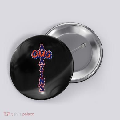 Omg AmazinS New York Baseball Button