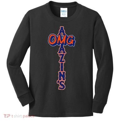 Omg AmazinS New York Baseball Kids Long Sleeve Shirt