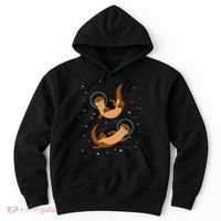Otter Astronaut Otter Gift Women Space Sea Otter Hoodie thumb 0