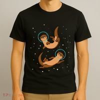 Otter Astronaut Otter Gift Women Space Sea Otter T-Shirt thumb 3