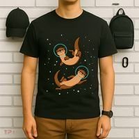 Otter Astronaut Otter Gift Women Space Sea Otter T-Shirt thumb 6