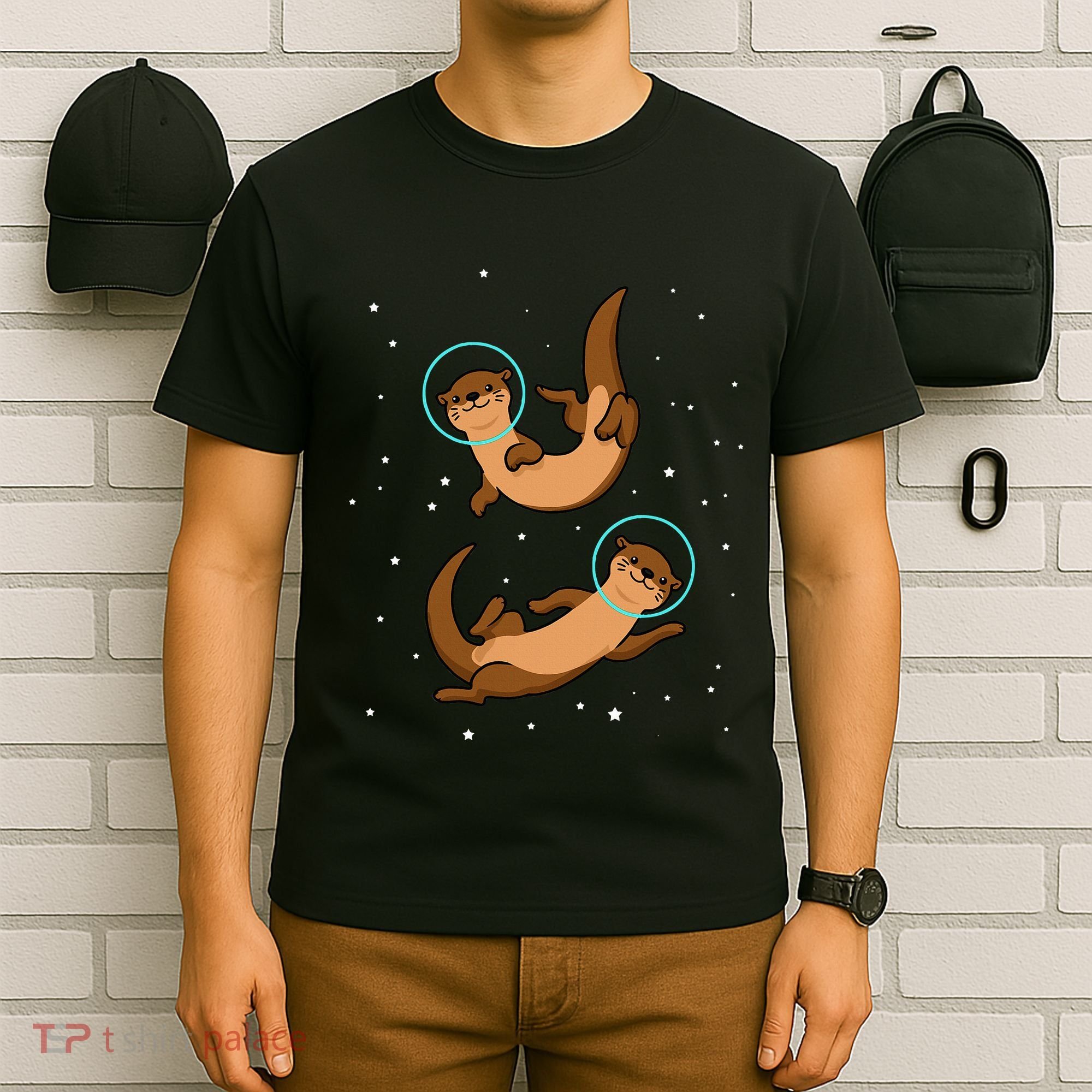 Otter Astronaut Otter Gift Women Space Sea Otter T-Shirt