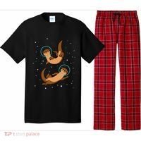 Otter Astronaut Otter Gift Women Space Sea Otter Pajama Set thumb 0