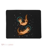 Otter Astronaut Otter Gift Women Space Sea Otter Mousepad thumb 0