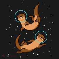 Otter Astronaut Otter Gift Women Space Sea Otter Ornament thumb 1
