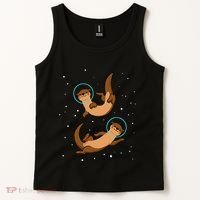 Otter Astronaut Otter Gift Women Space Sea Otter Tank Top thumb 2