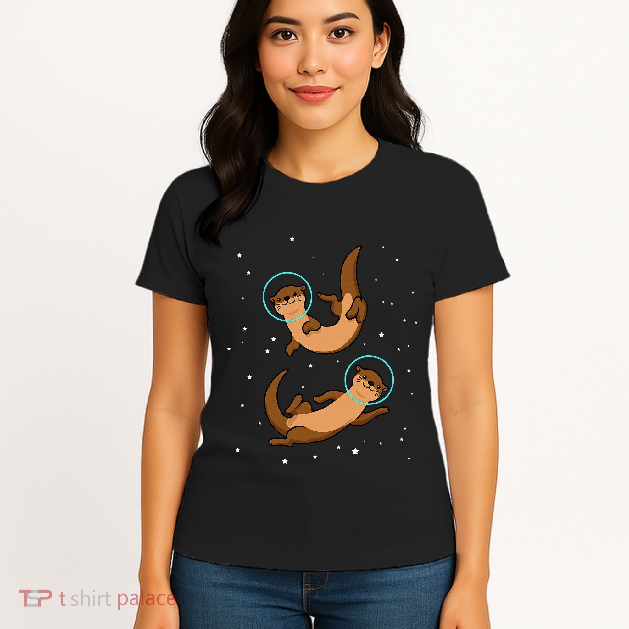 Otter Astronaut Otter Gift Women Space Sea Otter Women's T-Shirt