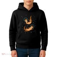 Otter Astronaut Otter Gift Women Space Sea Otter Kids Hoodie thumb 4