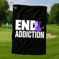 Overdose Awareness Overdose Awareness End Addiction Golf Towel thumb 1